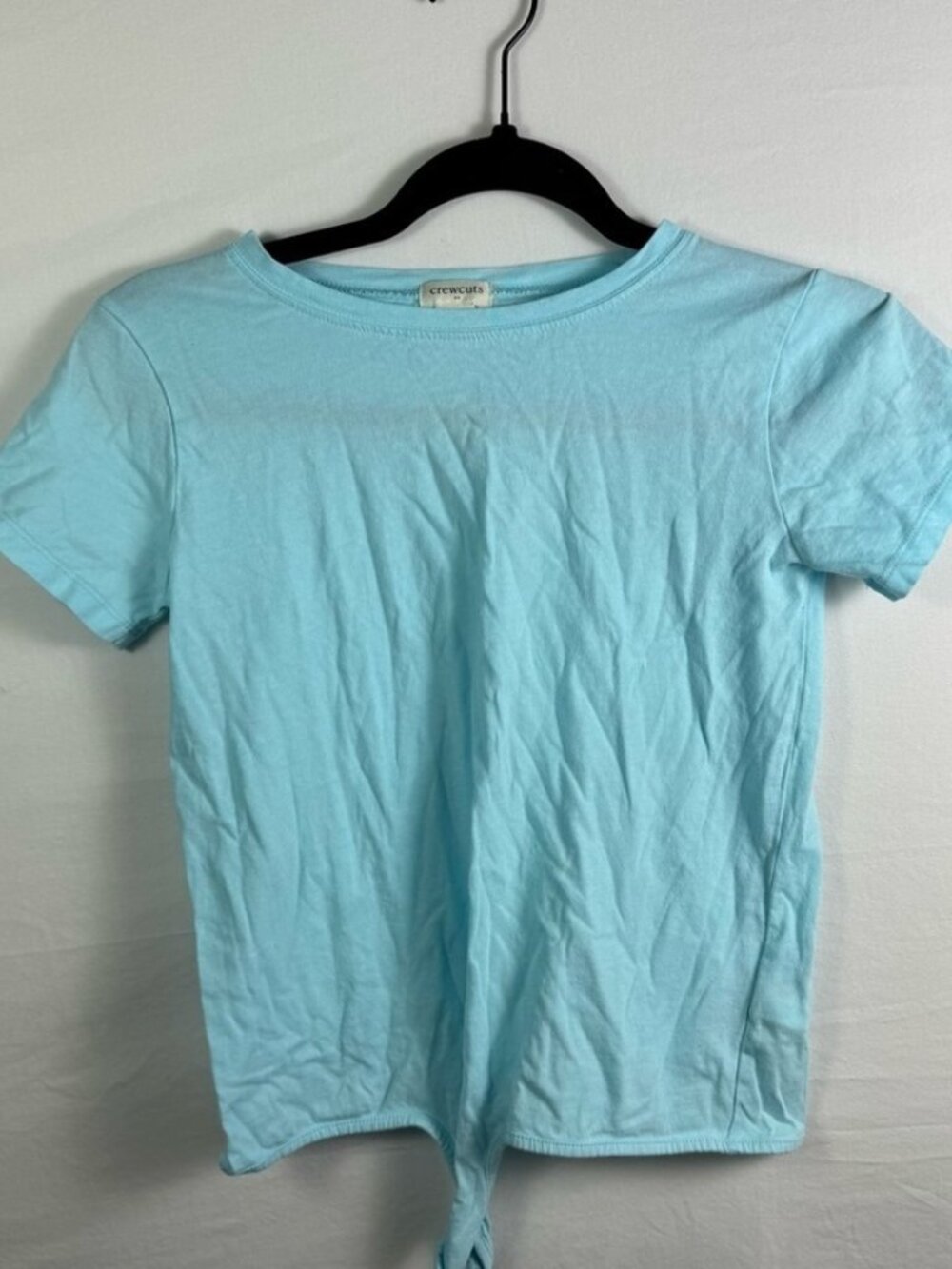 Blue Tie Front Short Sleeve T-Shirt Girls Size 12